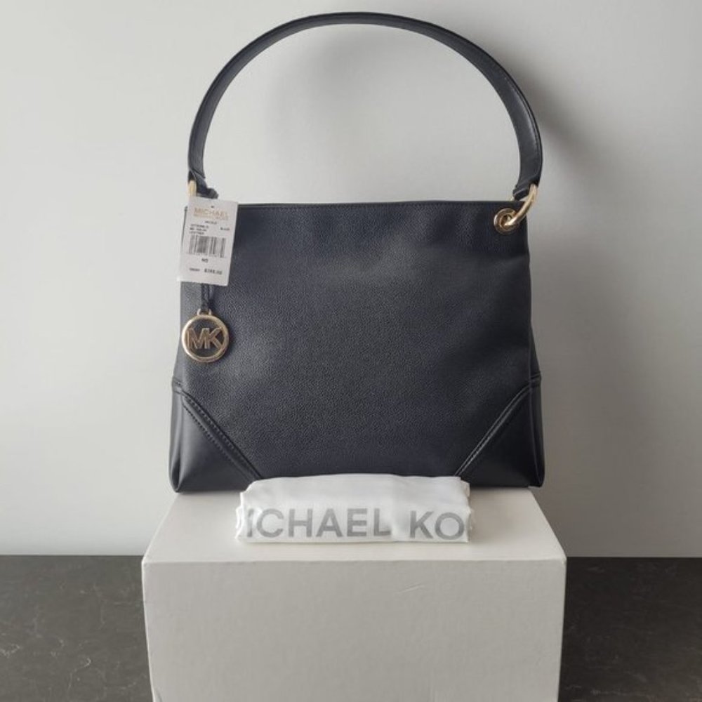 NWT $129 MICHAEL MICHAEL KORS Nicole Medium Leather Shoulder Bag
